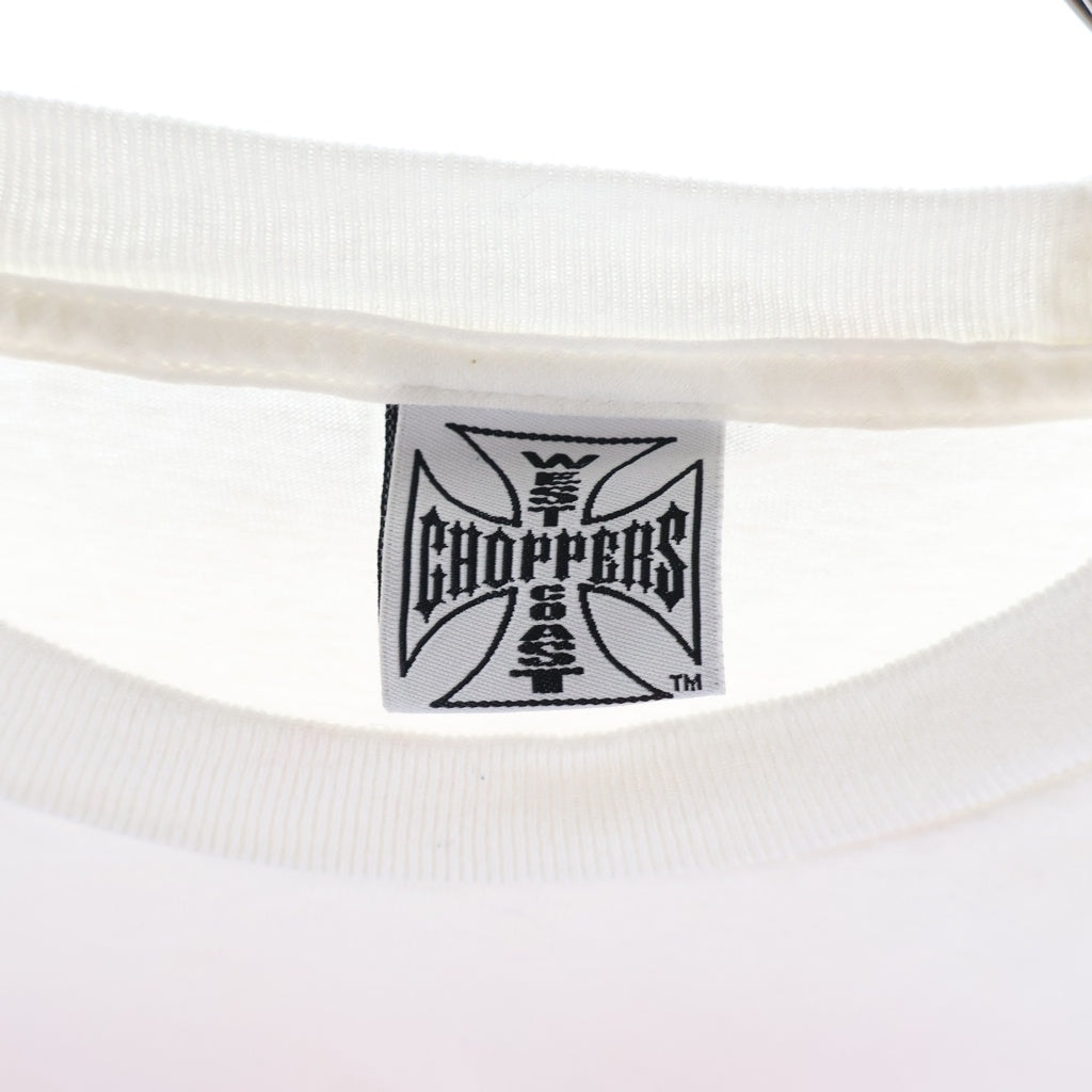 VINTAGE(ヴィンテージ) 90-00'S WEST COAST CHOPPERS CFL ロゴブリント長袖Tシャツ ホワイト