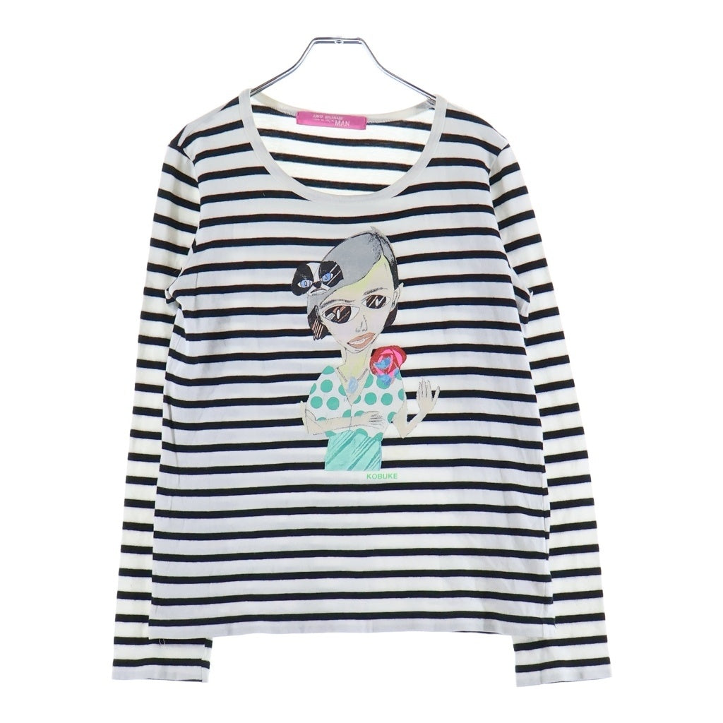 JUNYA WATANABE COMME des GARCONS(ジュンヤワタナベ コムデギャルソン) 03SS ×古武家賢太郎 アートグラフィック ボーダーTシャツ 長袖カットソー