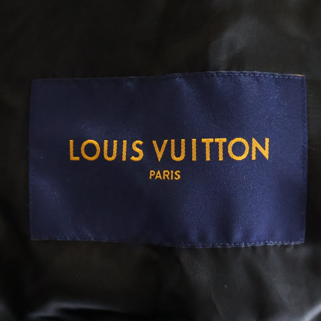 LOUIS VUITTON(ルイヴィトン) 22AW MONOGRAM LEATHER VARSITY JACKET モノグラムエンボスレザー アンドウール スタジャン ブルゾン ジャケット ブラック RM222V ZCZ HNL06E 1AA7ER