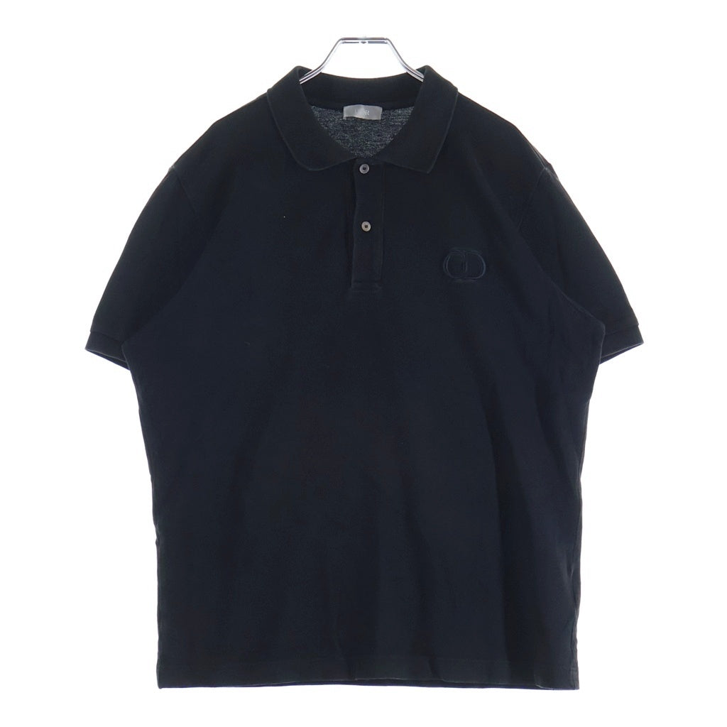 DIOR(ディオール) CD Icon Polo Shirt CDロゴ刺繍 半袖ポロシャツ ブラック 013J800A0373