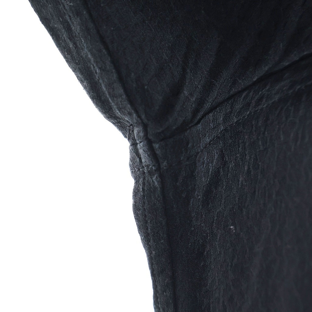 SAINT LAURENT PARIS(サンローランパリ) Silk Shirt 総柄長袖比翼シャツ ブラック 646850 Y1H57