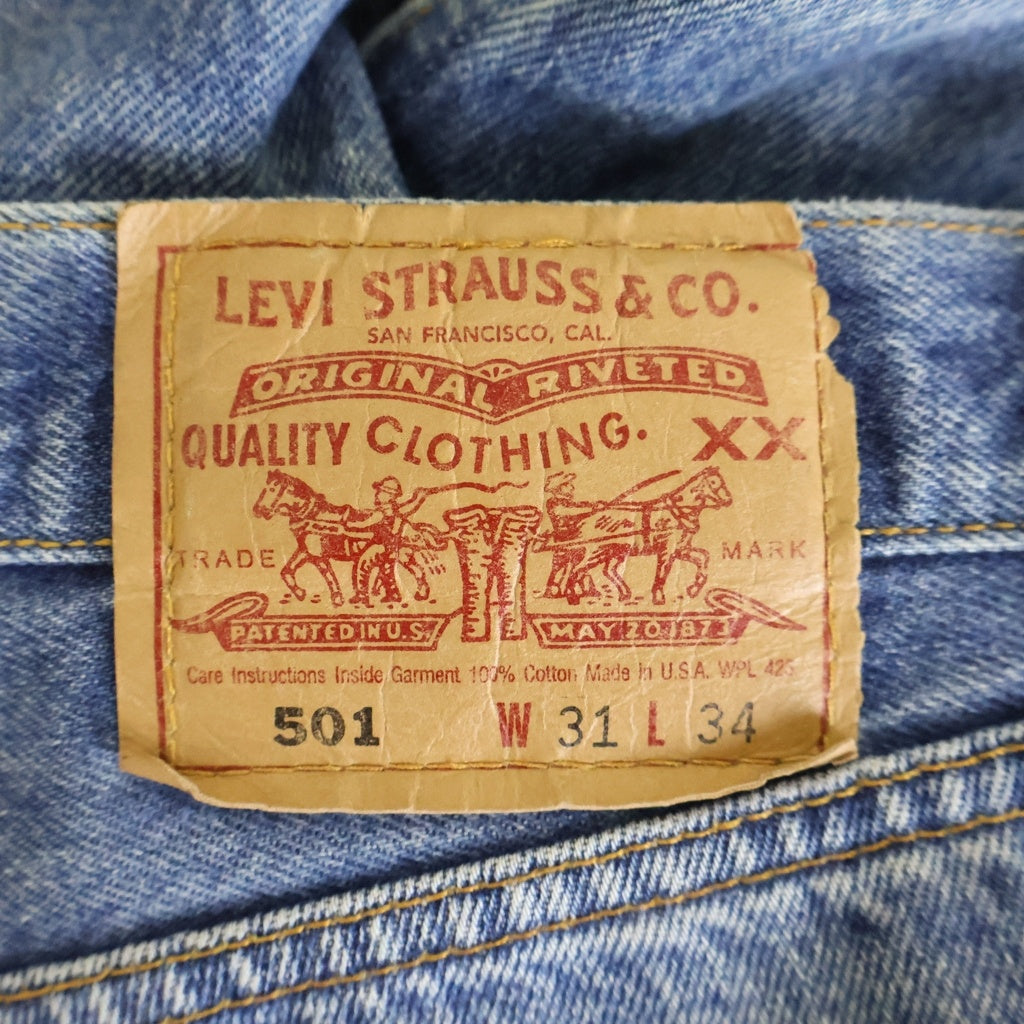 Levi's(リーバイス) 90S～00S VINTAGE 501 ボタン裏553 USA製 復刻 ヴィンテージ ボタンフライデニムパンツ ライトインディゴ 501‐0115