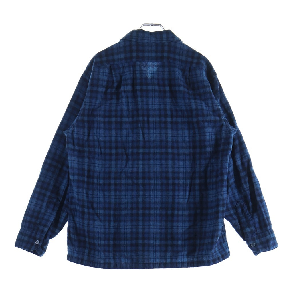 PENDLETON(ペンドルトン) 60s VINTAGE ヴィンテージ ウール オンブレチェック 長袖オープンカラーシャツ ブルー