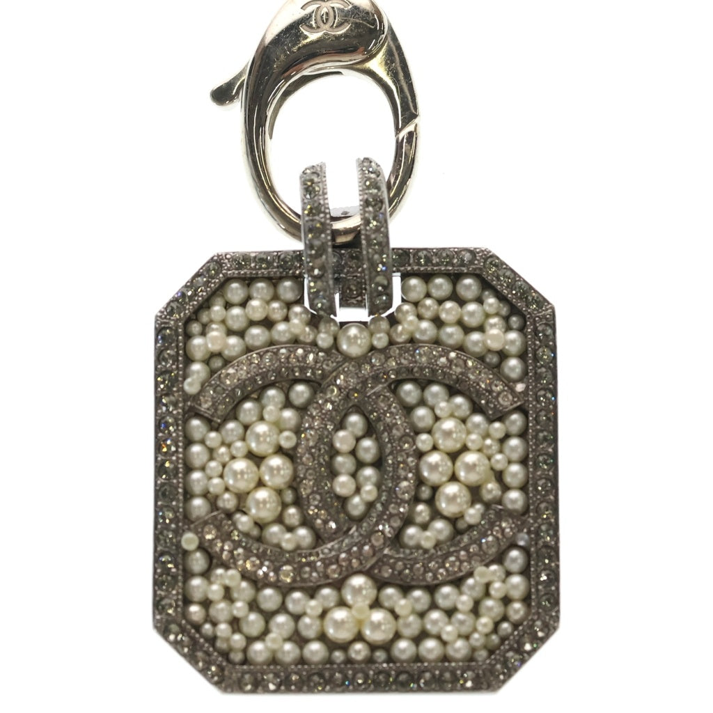 CHANEL(シャネル) ココマーク ペンダント パール ツイード チャーム ピンク レディース