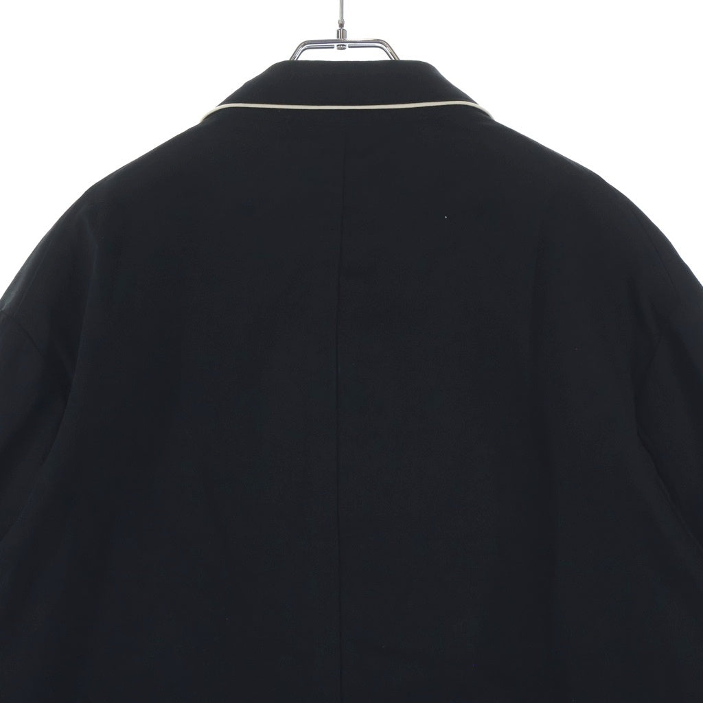 Yohji Yamamoto POUR HOMME(ヨウジヤマモト プールオム) 03SS Archive Cotton Shirt Jacket コットン バイカラー ジャケット 長袖シャツ ブラック HQ-J62-901