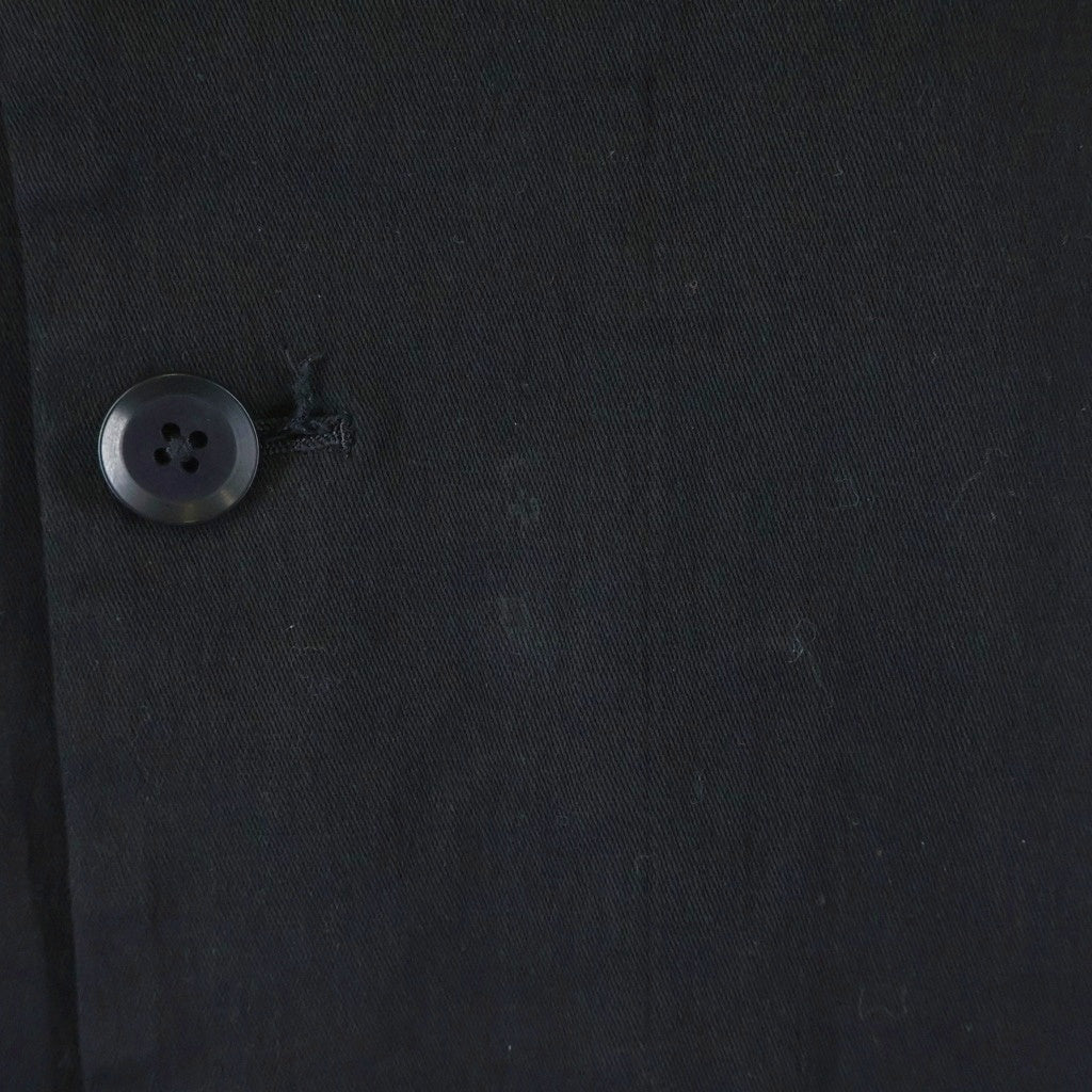 Yohji Yamamoto POUR HOMME(ヨウジヤマモト プールオム) 03SS Archive Cotton Shirt Jacket コットン バイカラー ジャケット 長袖シャツ ブラック HQ-J62-901