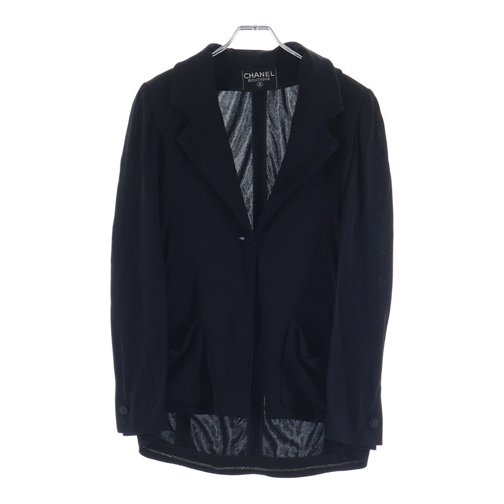 CHANEL BOUTIQUE(シャネルブティック) VINTAGE 1B Jacket ヴィンテージ ココマークボタン チェーン ジャケット ブラック レディース