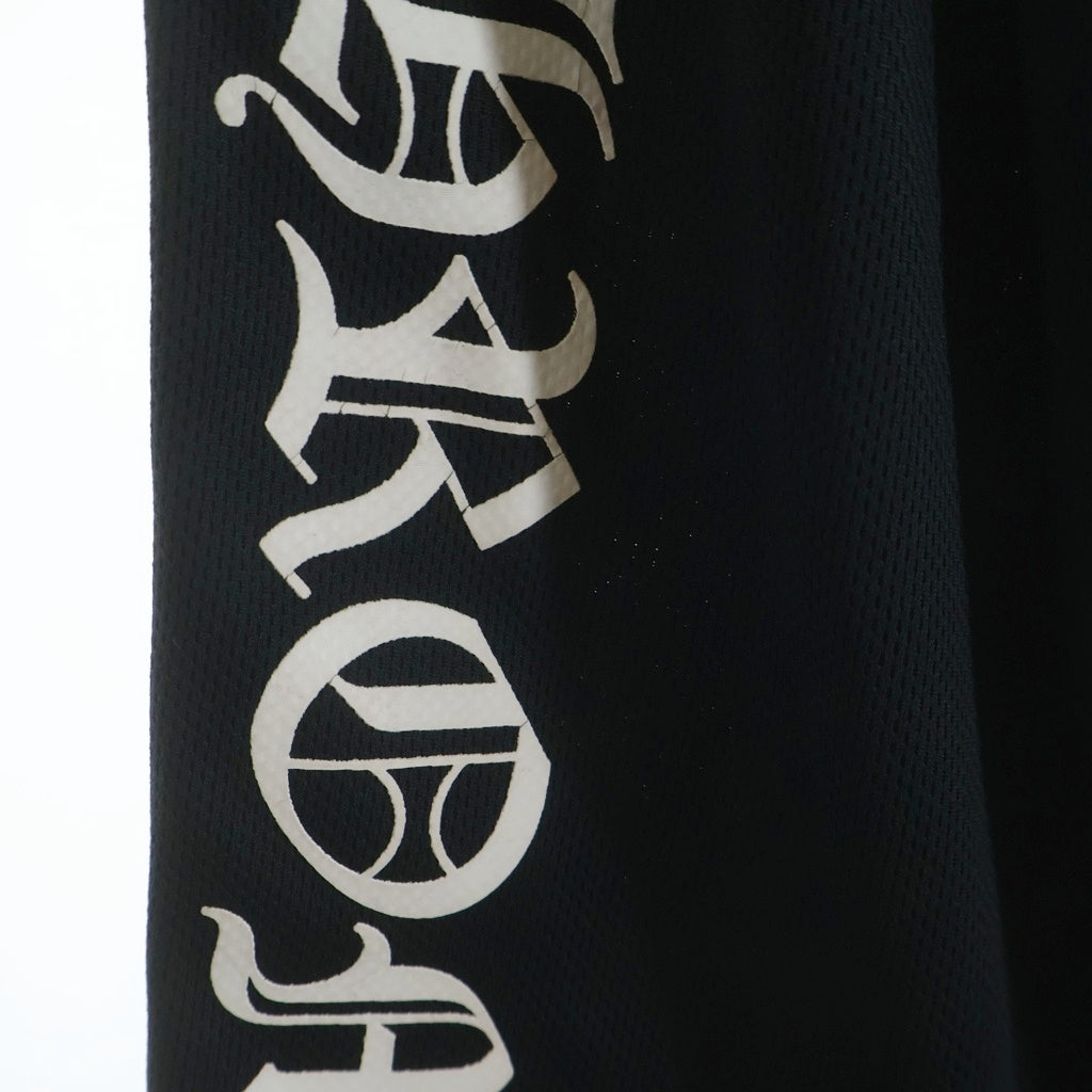 CHROME HEARTS(クロムハーツ) TRACK PANTS クロスボール レザー切替 メッシュトラックパンツ ブラック