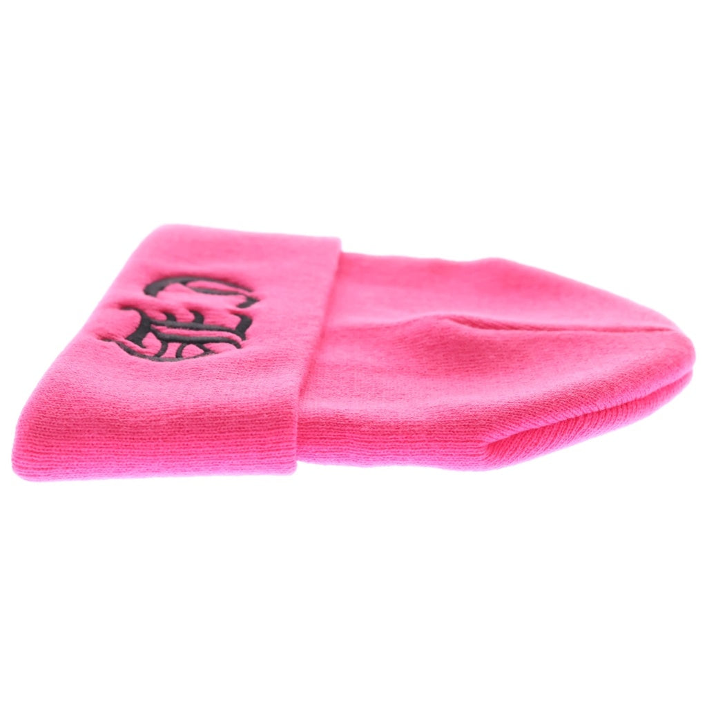 CHROME HEARTS(クロムハーツ) 24AW CH Logo Embroidery Acrylic Beanie CHロゴ刺繍ビーニー ニット帽 帽子 ピンク レディース