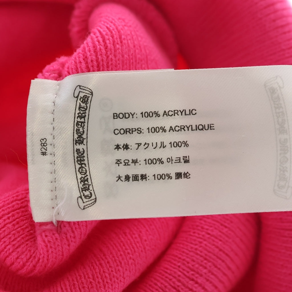 CHROME HEARTS(クロムハーツ) 24AW CH Logo Embroidery Acrylic Beanie CHロゴ刺繍ビーニー ニット帽 帽子 ピンク レディース