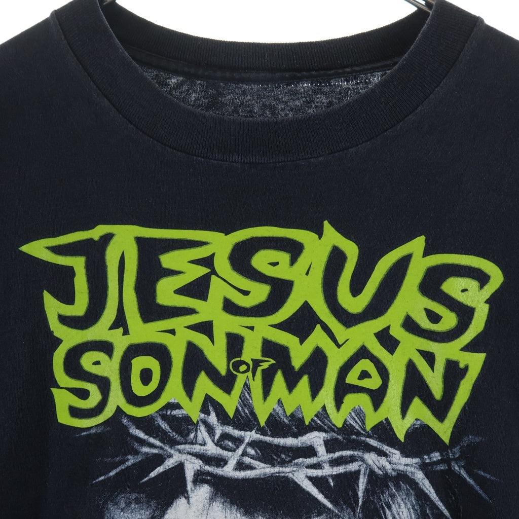 VINTAGE(ヴィンテージ) 90s JESUS SON OF MAN MARILYN MANSON PARODY BOOTLEG TEE ジーザス マンソンパロ ブートレグ 半袖Tシャツ カットソー ブラック
