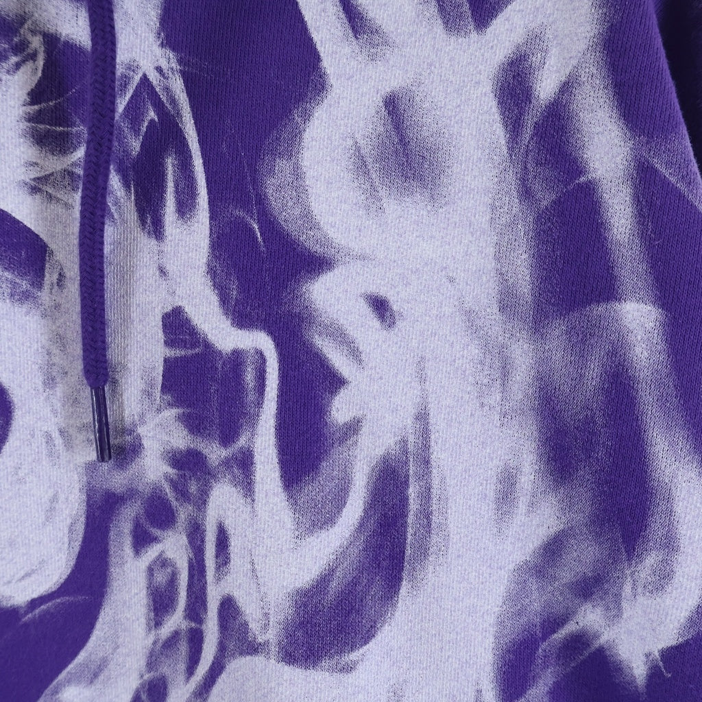 Palace Skateboards(パレススケートボーズ) 25SS SMOKED HOOD スカルスモークプリント プルオーバーフーディー パープル