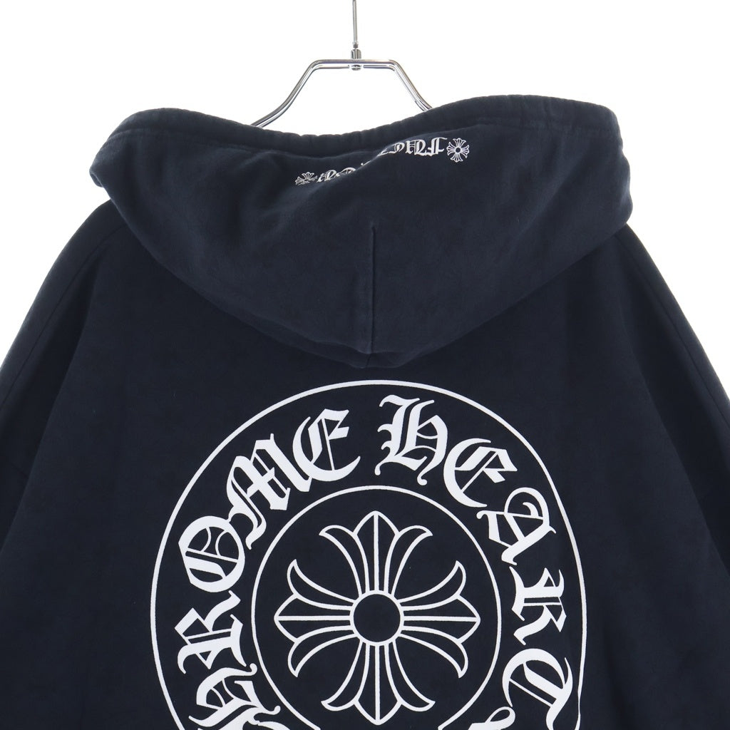 CHROME HEARTS(クロムハーツ) SWTSHRT HD ZIP CHプラス総柄 バックCHプラスプリント ジップパーカー ブラック