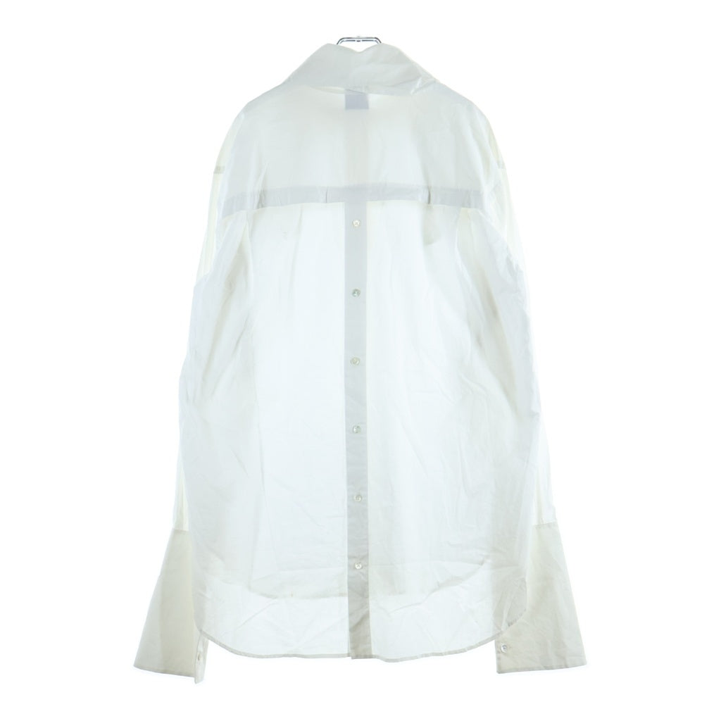 ANN DEMEULEMEESTER(アンドゥムルメステール) Long Sleeve Shirt ロングシャツ 長袖シャツ ホワイト レディース