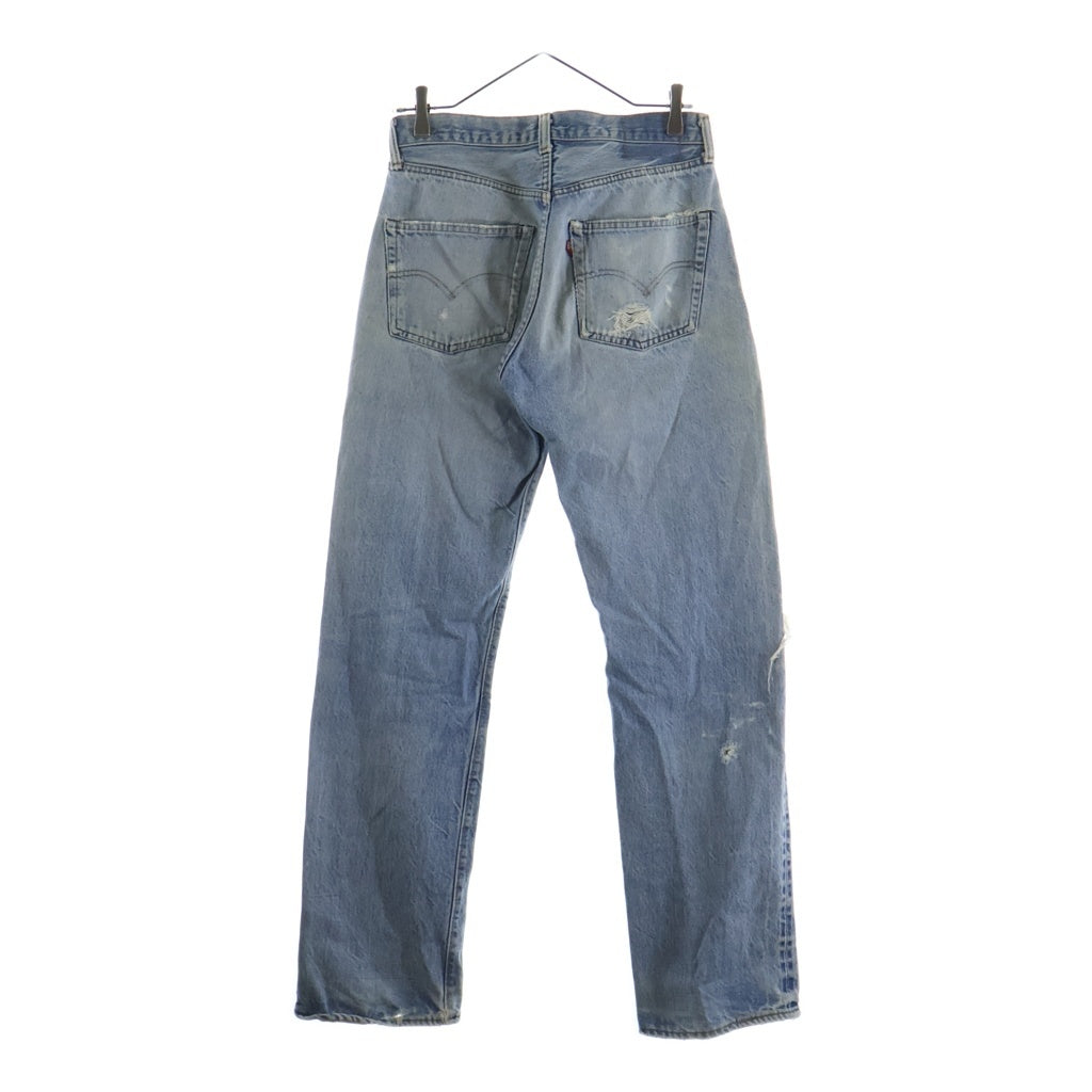 Levi's(リーバイス) 70s VINTAGE 501 66後期 ヴィンテージ 両面スモールe 不均等V ボタン裏無 ボタンフライ デニムパンツ インディゴ