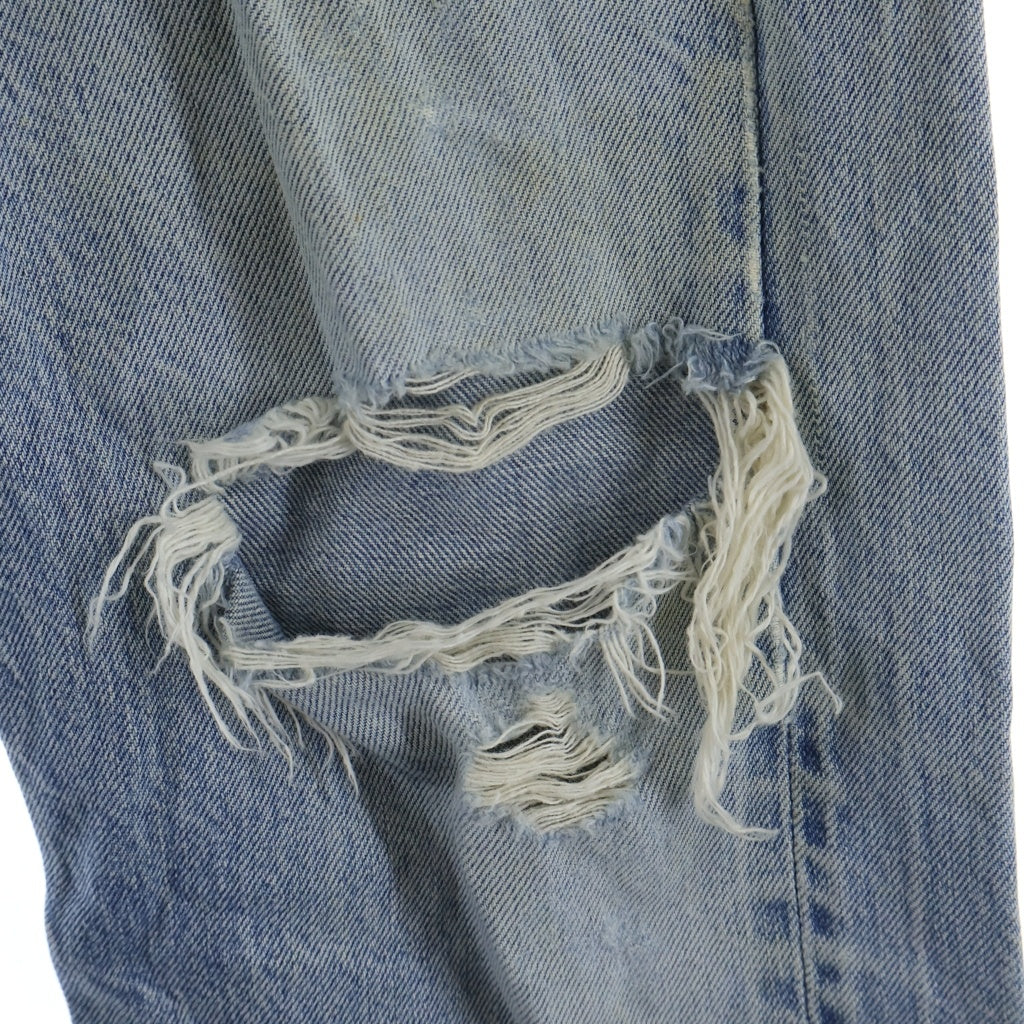 Levi's(リーバイス) 70s VINTAGE 501 66後期 ヴィンテージ 両面スモールe 不均等V ボタン裏無 ボタンフライ デニムパンツ インディゴ