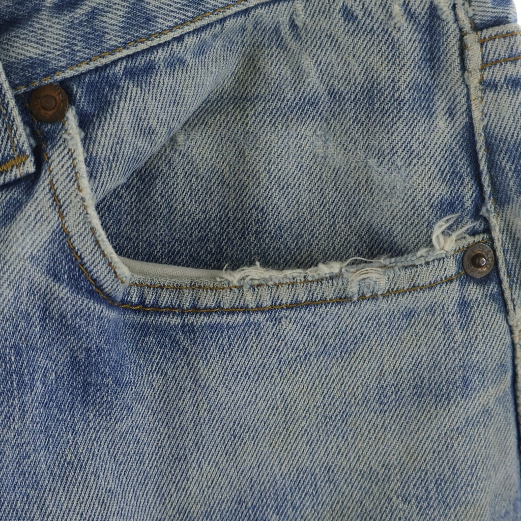 Levi's(リーバイス) 70s VINTAGE 501 66後期 ヴィンテージ 両面スモールe 不均等V ボタン裏無 ボタンフライ デニムパンツ インディゴ