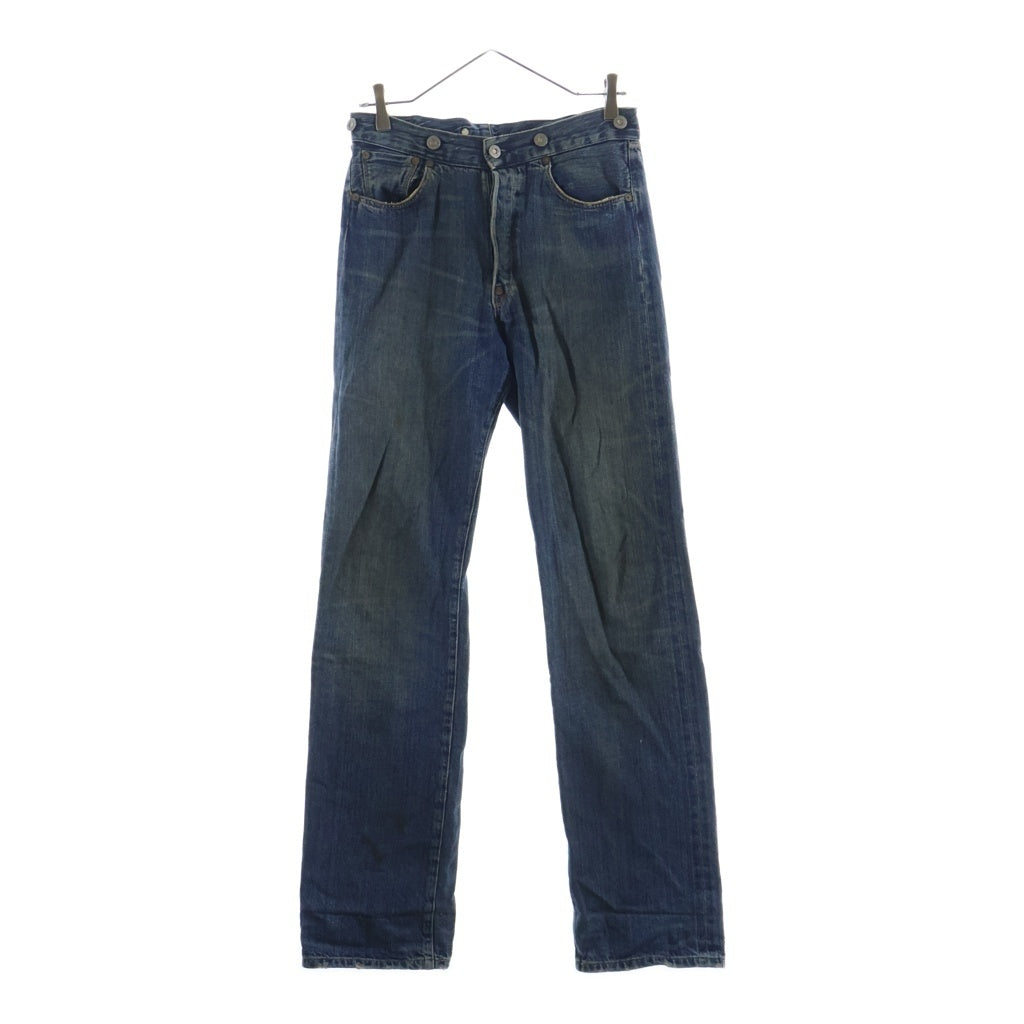 Levi's(リーバイス) 90s VINTAGE Replica 1873MODEL ヴィンテージ 革パッチ ボタン裏822 ボタンフライ バックル 125周年記念 ワシントン工場 復刻 デニムパンツ インディゴ
