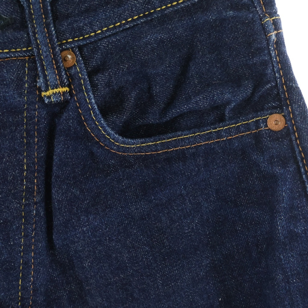 EVISU(エビス) 00s No.2 2001 Denim Pants ボタンフライ デニムパンツ ペイント インディゴ