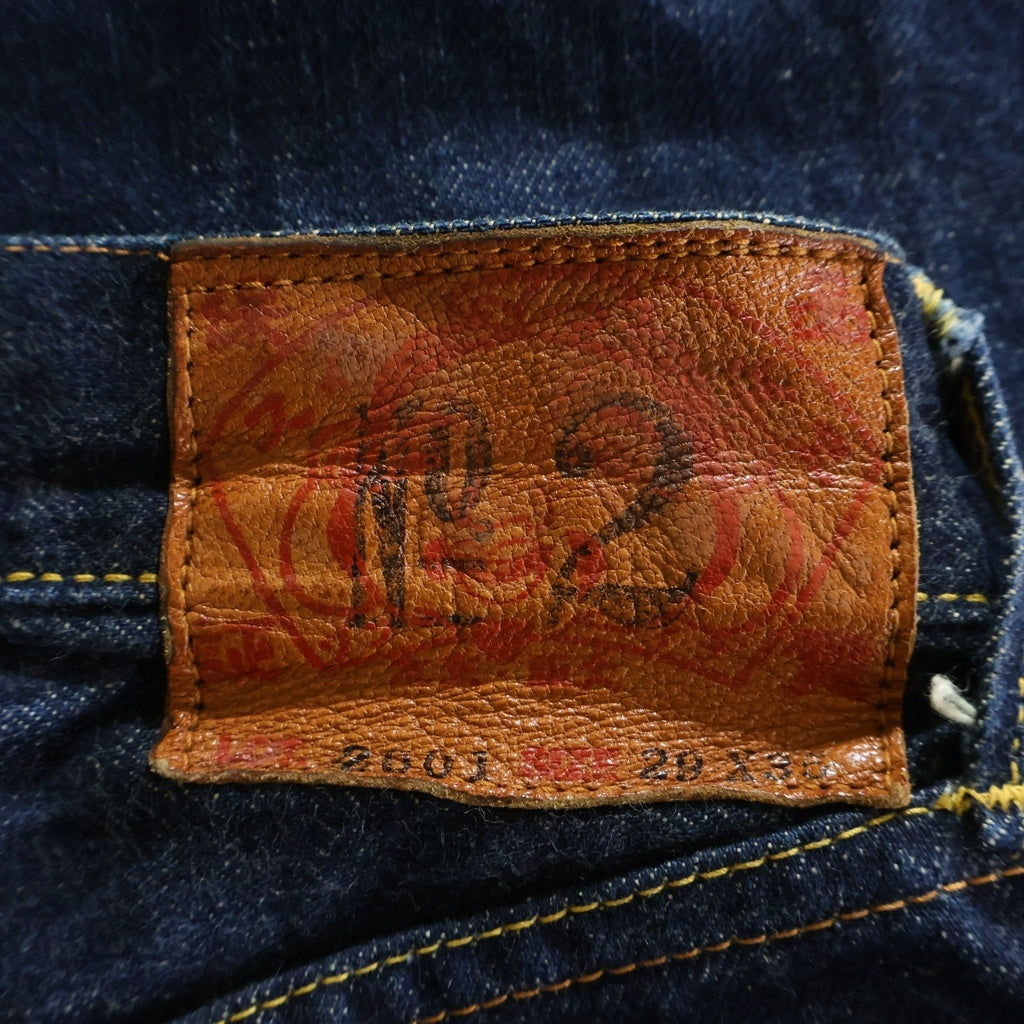 EVISU(エビス) 00s No.2 2001 Denim Pants ボタンフライ デニムパンツ ペイント インディゴ