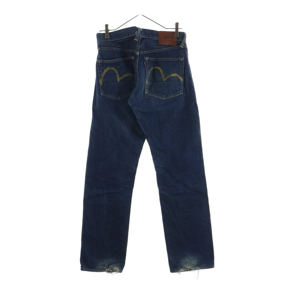 EVISU(エビス) 00s No.2 2000 Denim Pants ボタンフライ ペイント デニムパンツ インディゴ