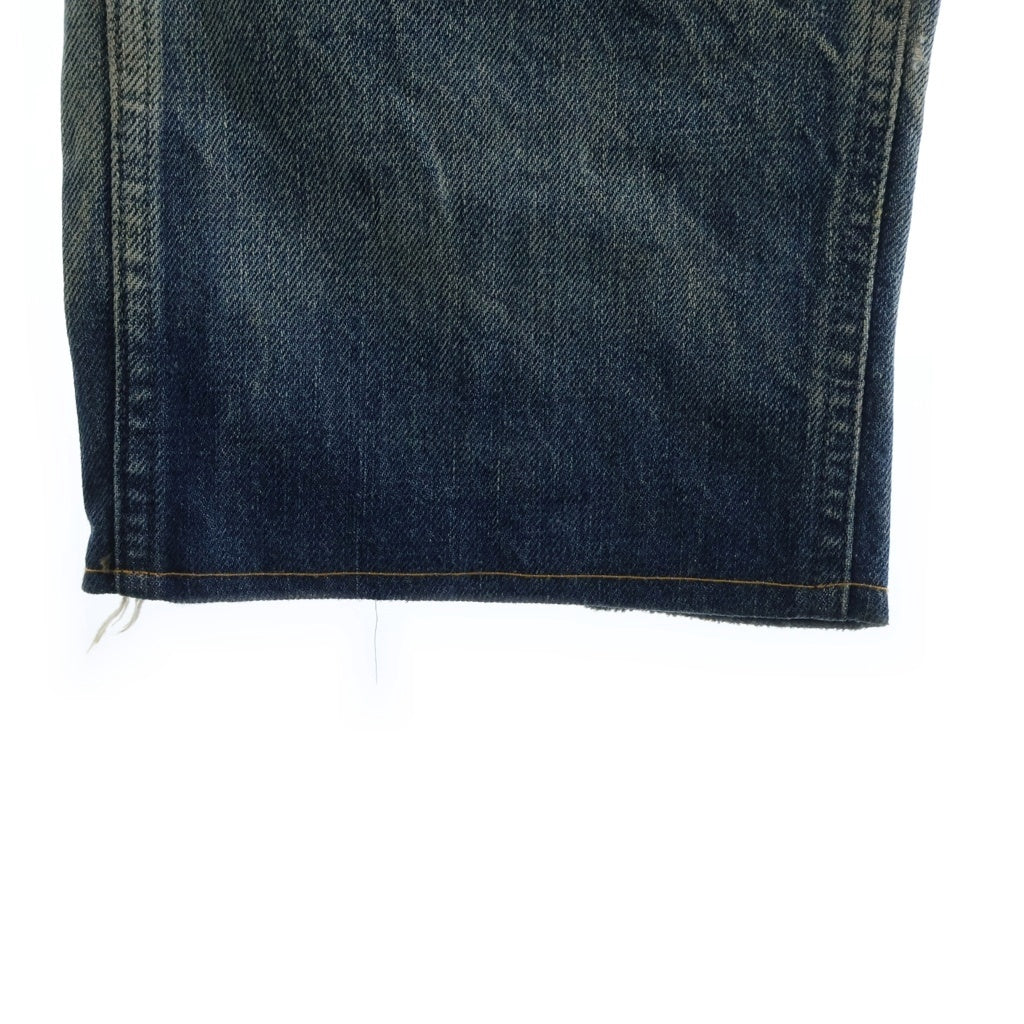 EVISU(エビス) 90s Denim Pants ボタンフライ ダブルニー デニムパンツ ペイント インディゴ