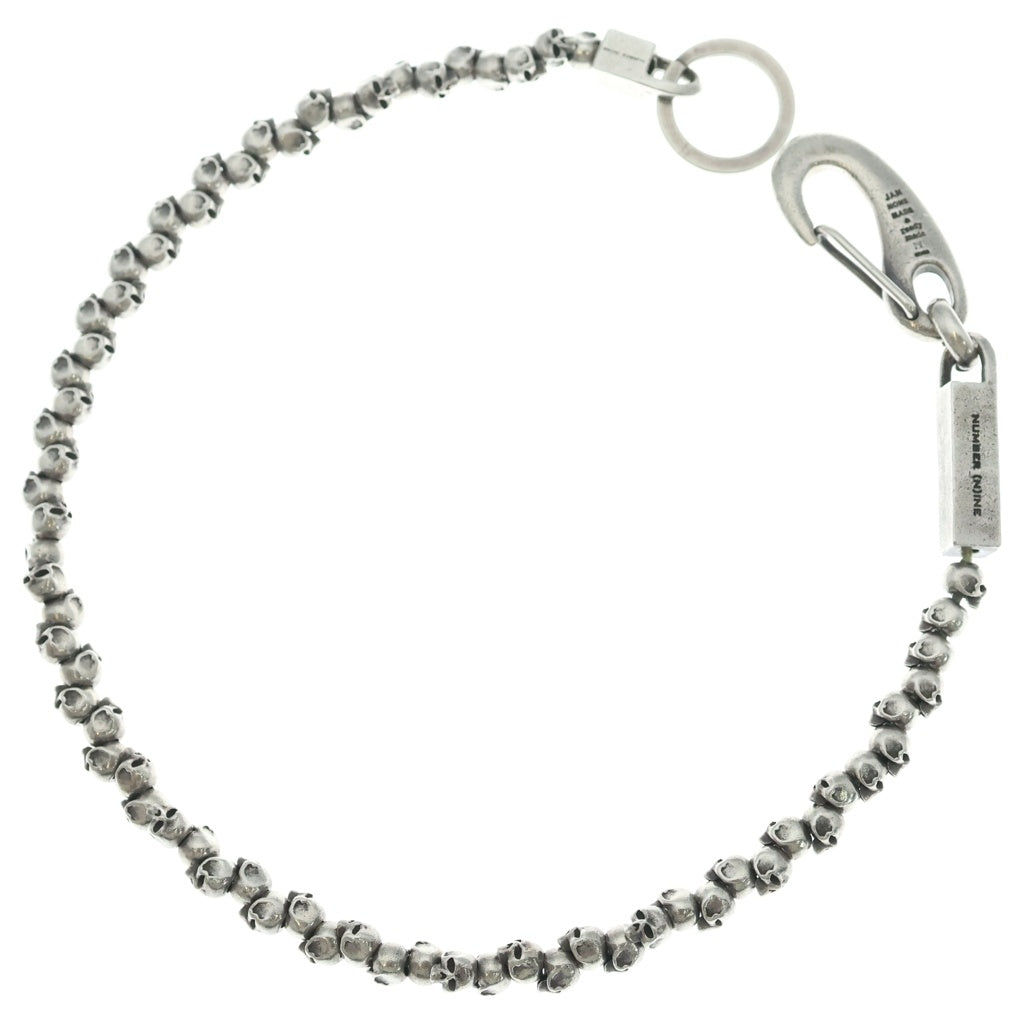 NUMBER (N)INE(ナンバーナイン) 01SS Archive タイム期 ×JAM HOME MADE & ready made Scull Wallet Chain Silver スカル ウォレットチェーン シルバー