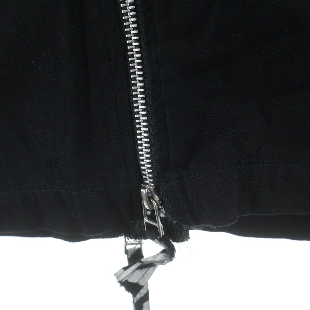 MINEDENIM(マインデニム) 23SS ×OLD PARK Zip Wide Denim T-Shirt オールドパーク ジップ半袖Tシャツ ブラック MND-23SSOP001-98-032