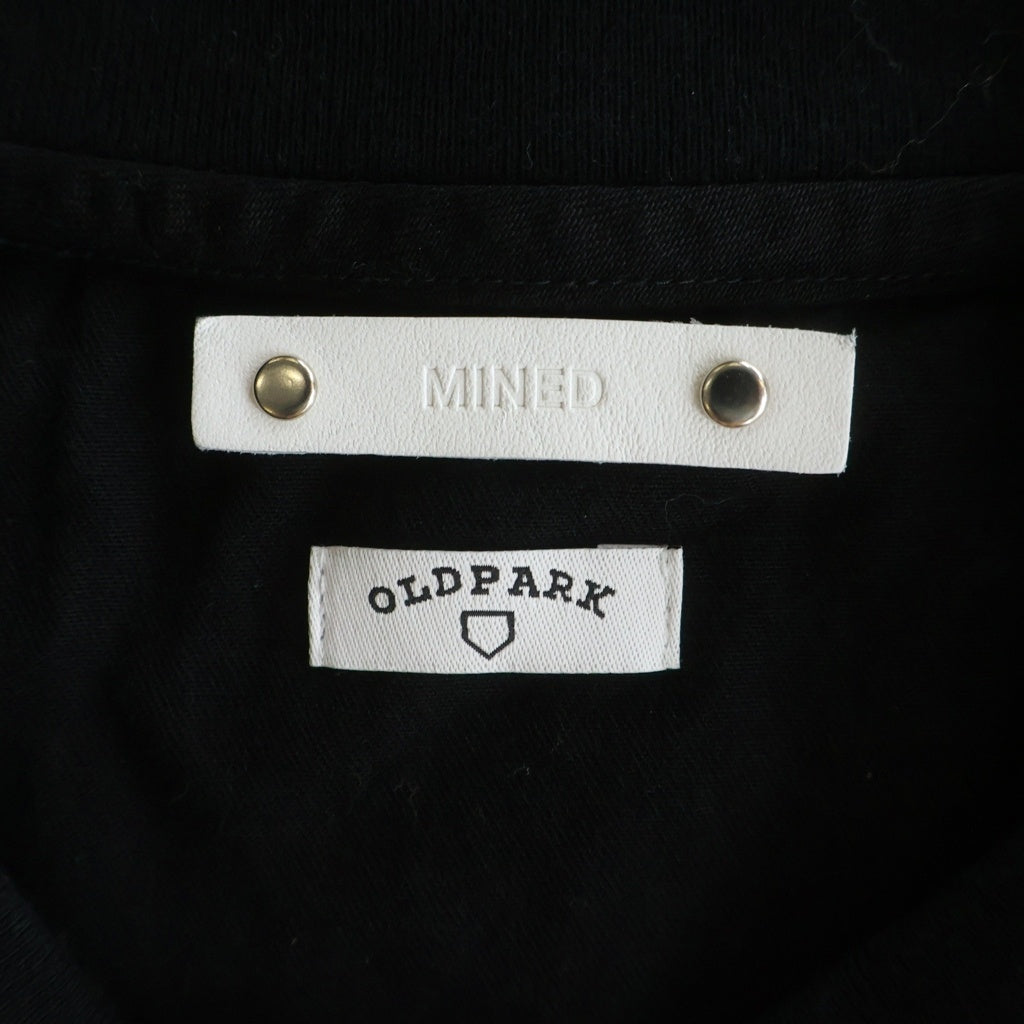 MINEDENIM(マインデニム) 23SS ×OLD PARK Zip Wide Denim T-Shirt オールドパーク ジップ半袖Tシャツ ブラック MND-23SSOP001-98-032
