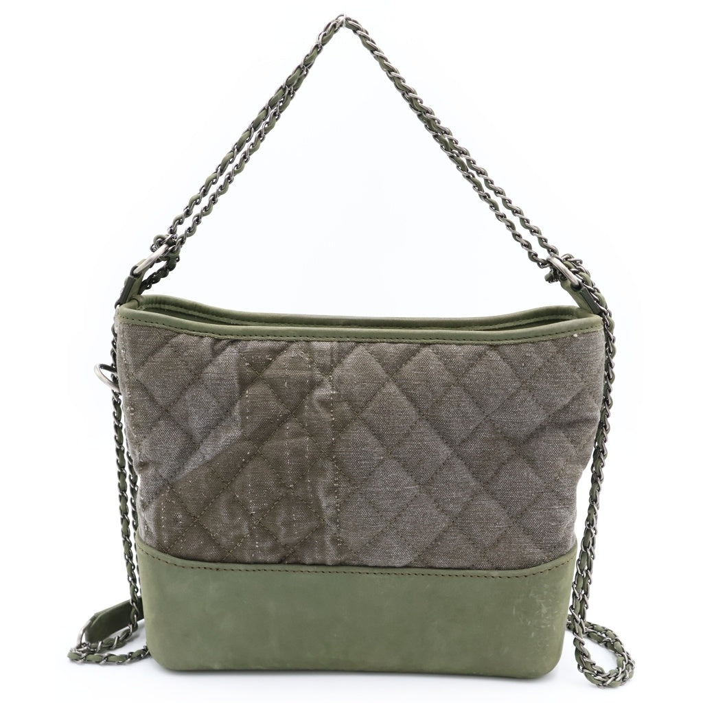 READY MADE(レディメイド) CHAIN HARD BAG ミリタリー キルティング チェーンショルダーバッグ カーキ レディース
