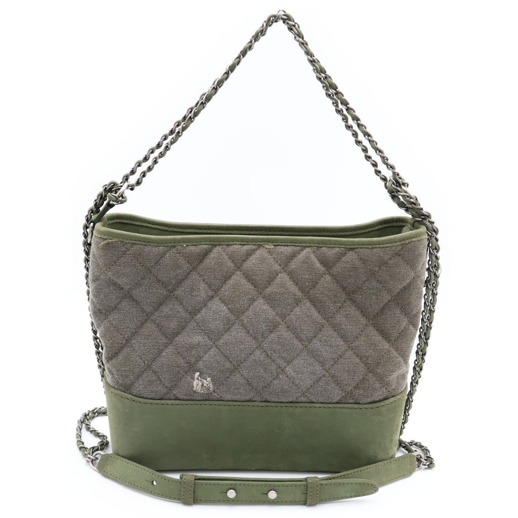 READY MADE(レディメイド) CHAIN HARD BAG ミリタリー キルティング チェーンショルダーバッグ カーキ レディース