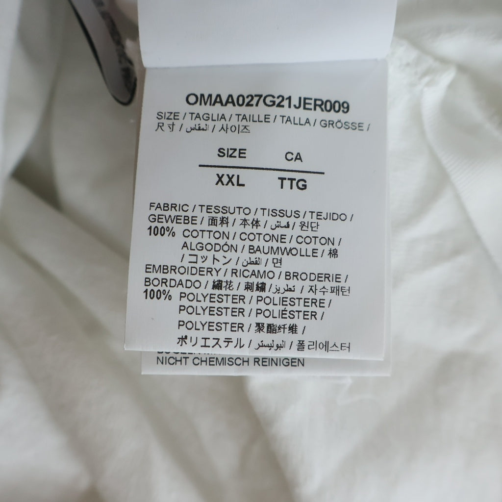 OFF-WHITE(オフホワイト) 21AW Back Numbered T-Shirt バック刺繍 半袖Tシャツ ホワイト OMAA027G21JER009