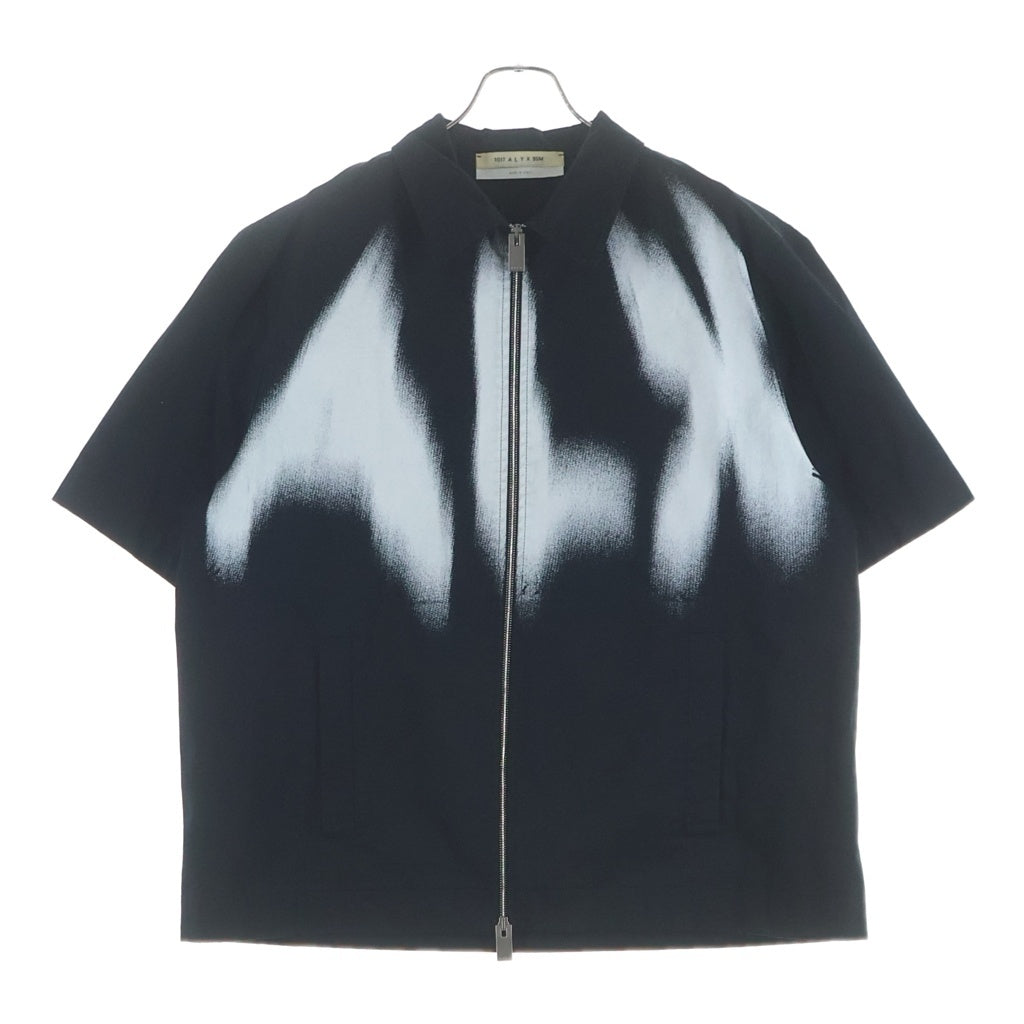 1017 ALYX 9SM(アリクス) Phantom Logo S/S Zip Shirt ジップアップ 半袖シャツ ブラック