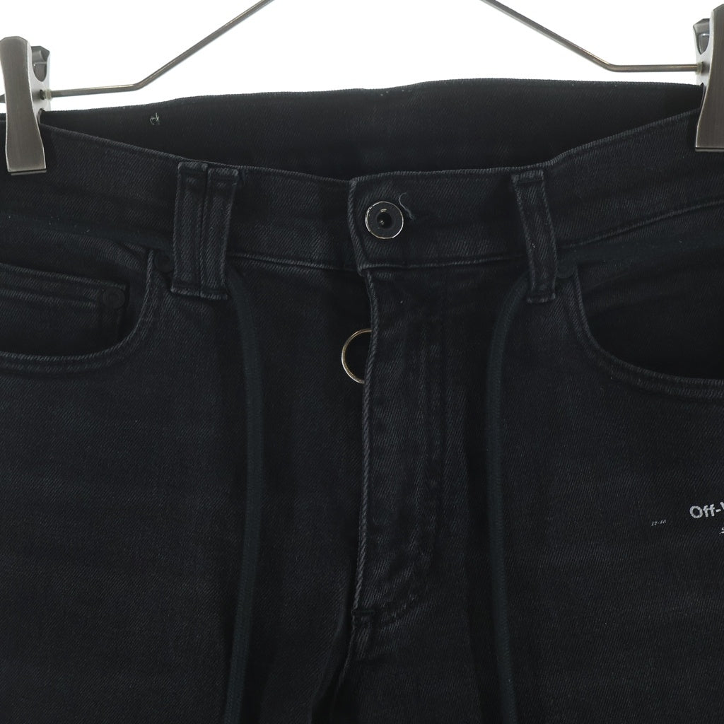 OFF-WHITE(オフホワイト) 19SS Denim Pants ドローストリング ベルトデニムパンツ グレー OMYA001R19C26032