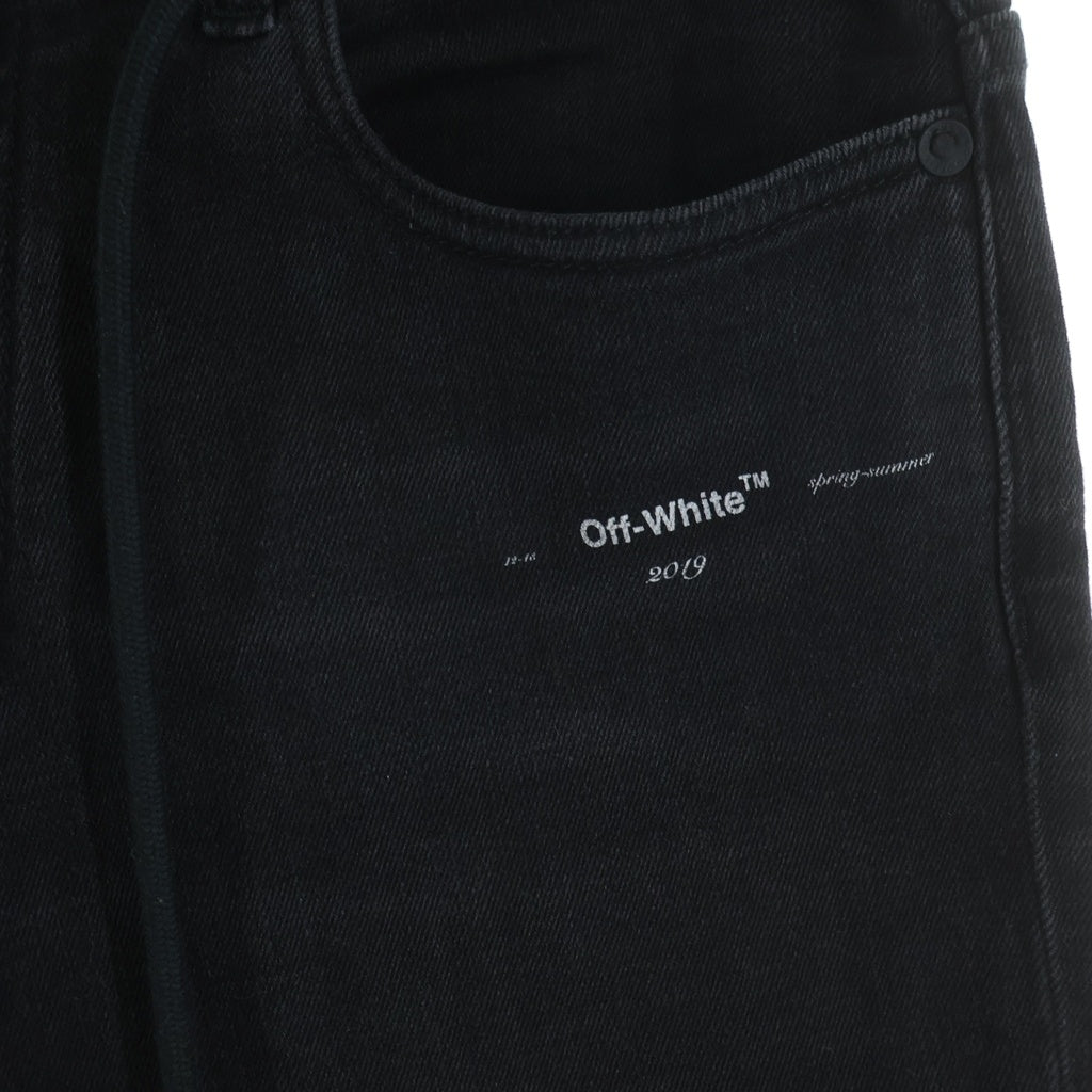 OFF-WHITE(オフホワイト) 19SS Denim Pants ドローストリング ベルトデニムパンツ グレー OMYA001R19C26032