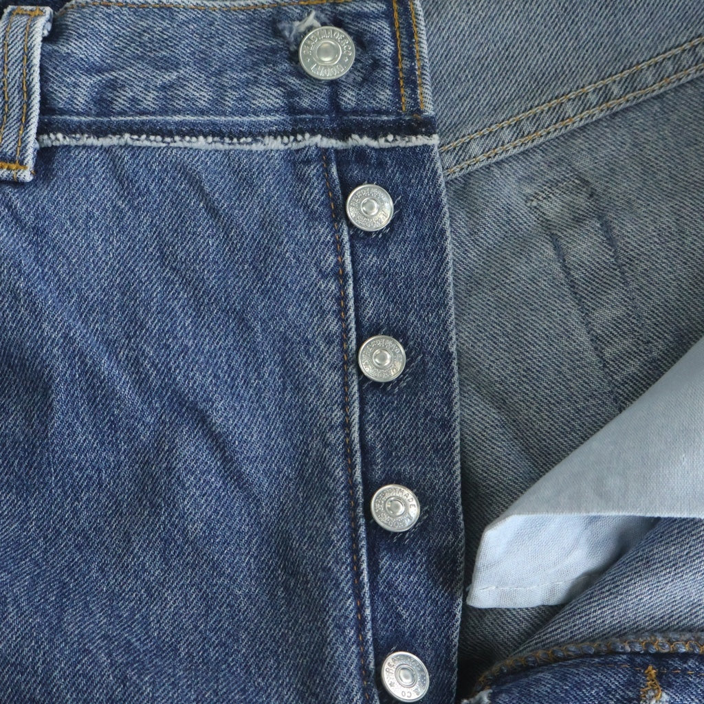 READY MADE(レディメイド) WIDE FLARE DENIM PANTS 再構築 フレアデニムパンツ インディゴ RE-CO-BL-00-00-243