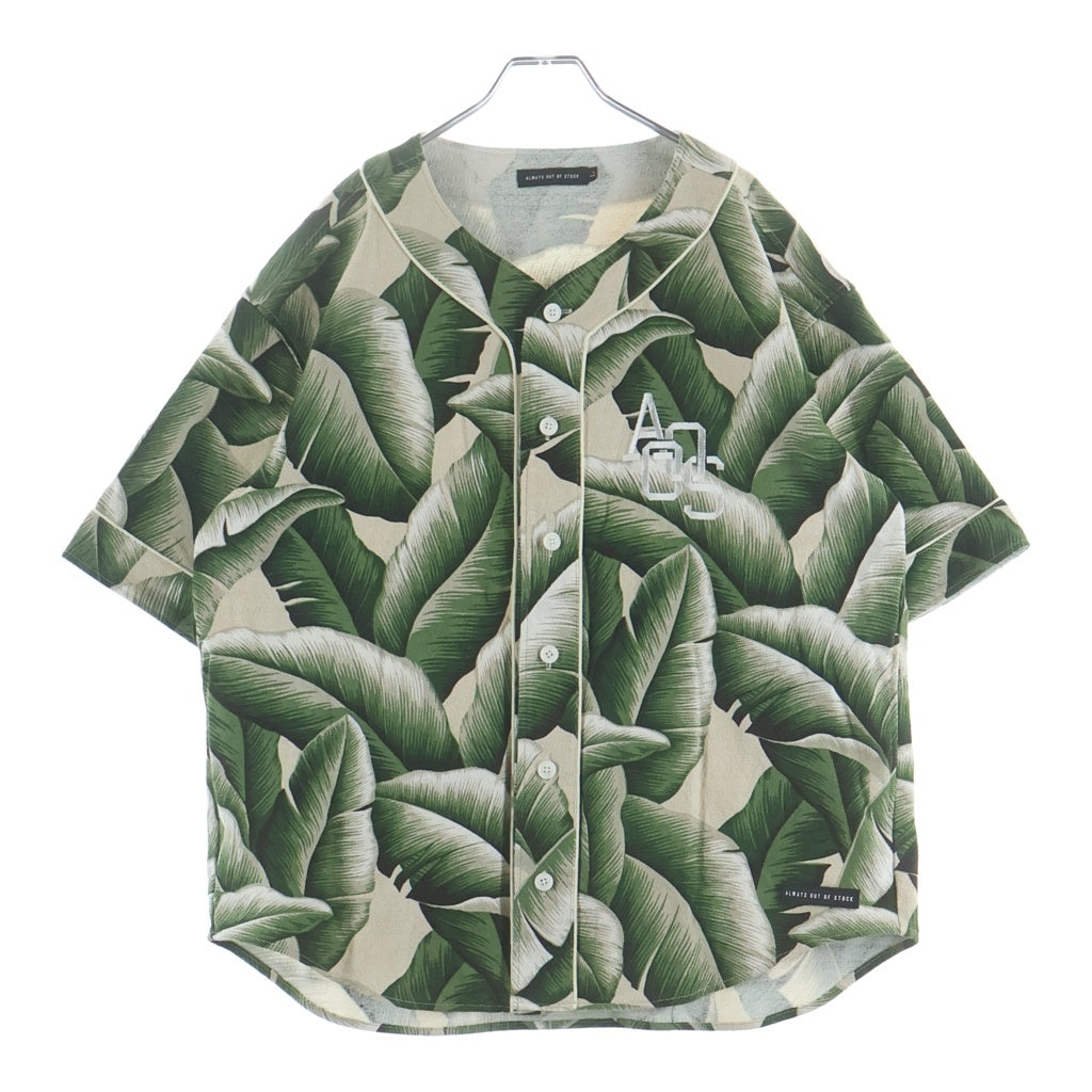 ALWAYS OUT OF STOCK(オールウェイズアウトオブストック) HAWAIIAN ALOHA SHIRT ハワイアン アロハシャツ 半袖シャツ グリーン HA-023105230