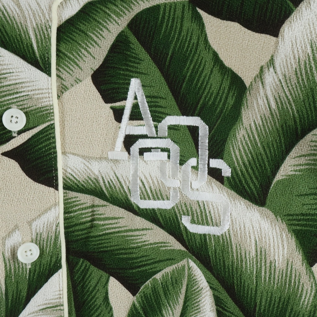 ALWAYS OUT OF STOCK(オールウェイズアウトオブストック) HAWAIIAN ALOHA SHIRT ハワイアン アロハシャツ 半袖シャツ グリーン HA-023105230