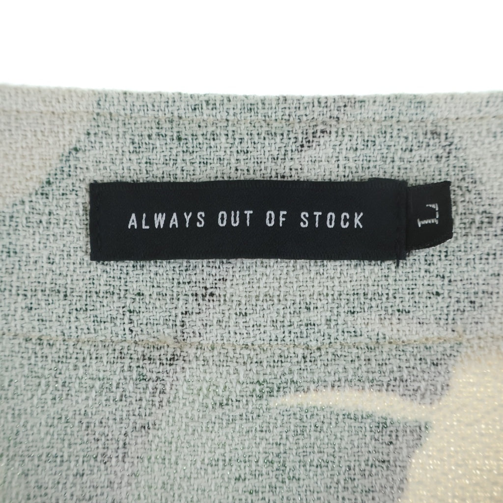 ALWAYS OUT OF STOCK(オールウェイズアウトオブストック) HAWAIIAN ALOHA SHIRT ハワイアン アロハシャツ 半袖シャツ グリーン HA-023105230