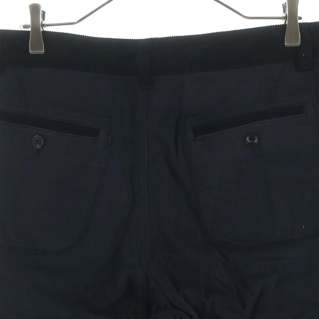 COMME des GARCONS JUNYA WATANABE MAN(コムデギャルソンジュンヤワタナベマン) 綿プレーティング天竺 コーデュロイ切替 パンツ ブラック WD-P019