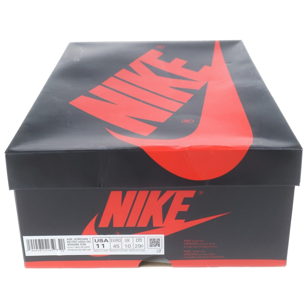 NIKE(ナイキ) AIR JORDAN1 HIGH OG エアジョーダン1 シャドゥ ハイカットスニーカー グレー US11/29cm 555088-035