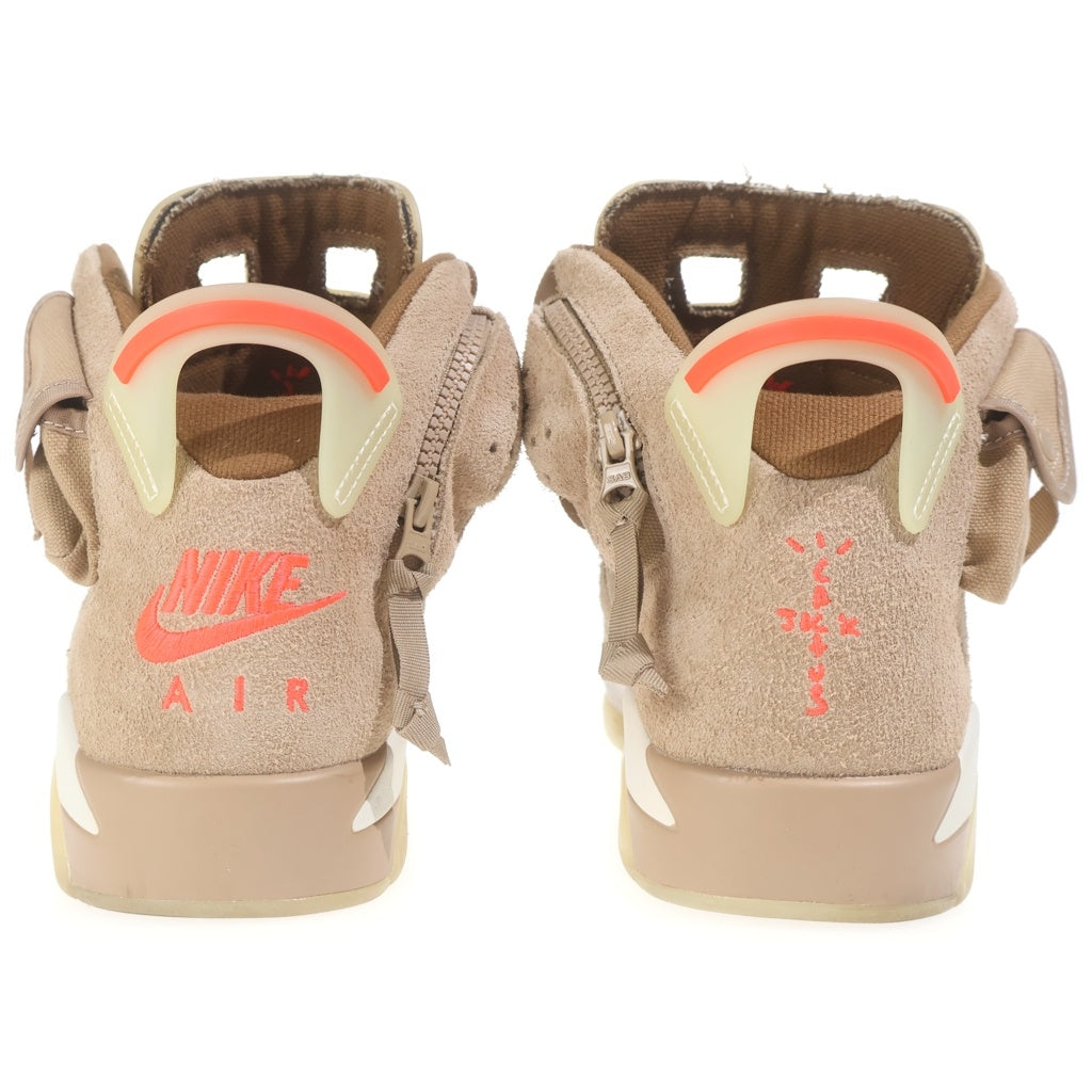 NIKE(ナイキ) ×TRAVIS SCOTT AIR JORDAN6 RETRO SP トラヴィススコット エアジョーダン6 ハイカットスニーカー ベージュ US11/29cm DH0690-200