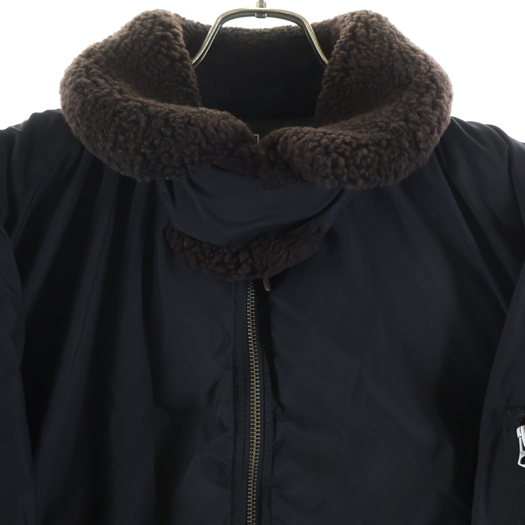 POLO RALPH LAUREN(ポロラルフローレン) B-15 ボアカラー チンストラップ フライトジャケット ブラック ‐