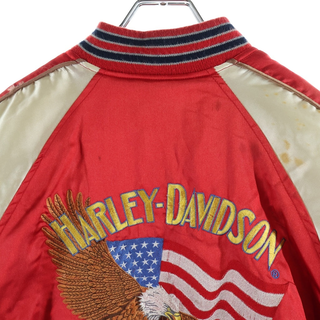 HARLEY DAVIDSON(ハーレーダビッドソン) ジップアップ スタジアムジャケット レッド
