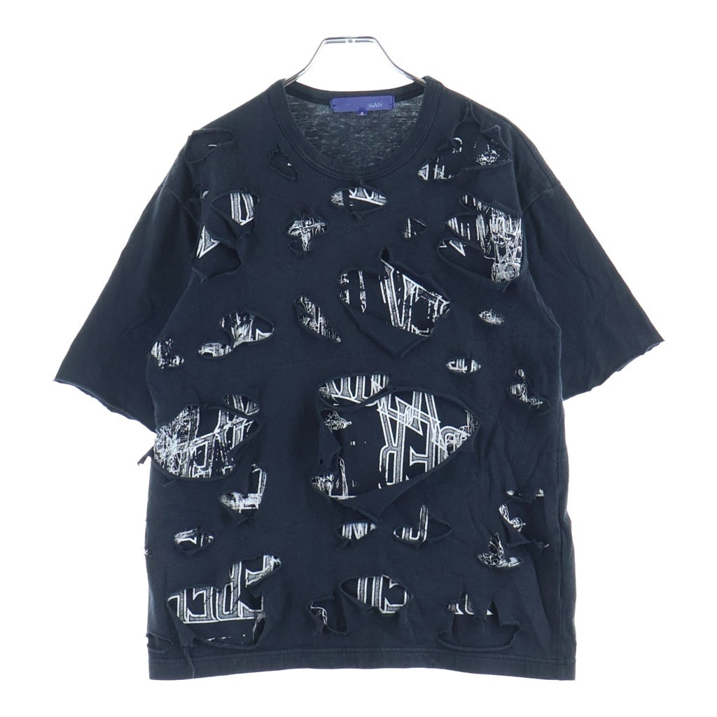 JUNYA WATANABE COMME des GARCONS(ジュンヤワタナベ コムデギャルソン) 00s レイヤード デザイン 半袖Tシャツ カットソー ブラック