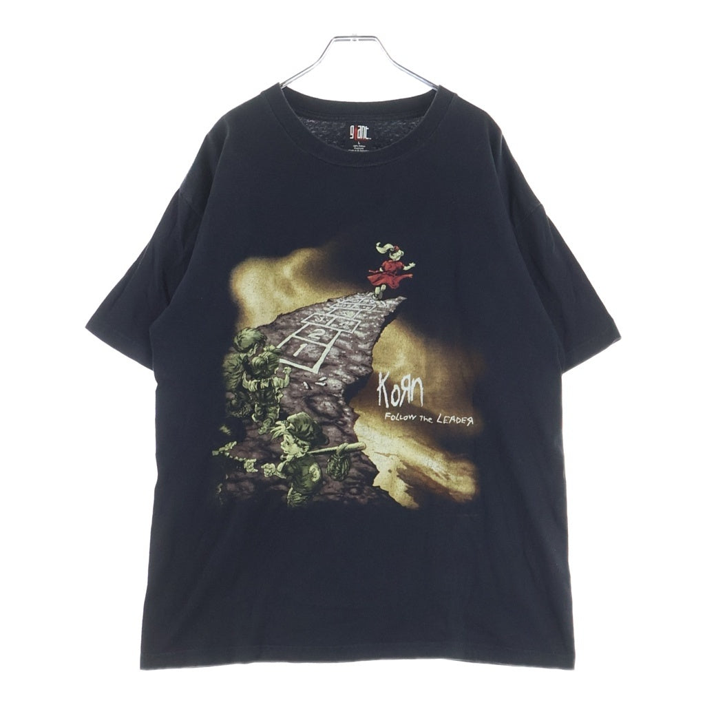 VINTAGE(ヴィンテージ) 00s KORN FOLLOW THE LEADER GIANT コーン バンド 半袖Tシャツ カットソー ブラック