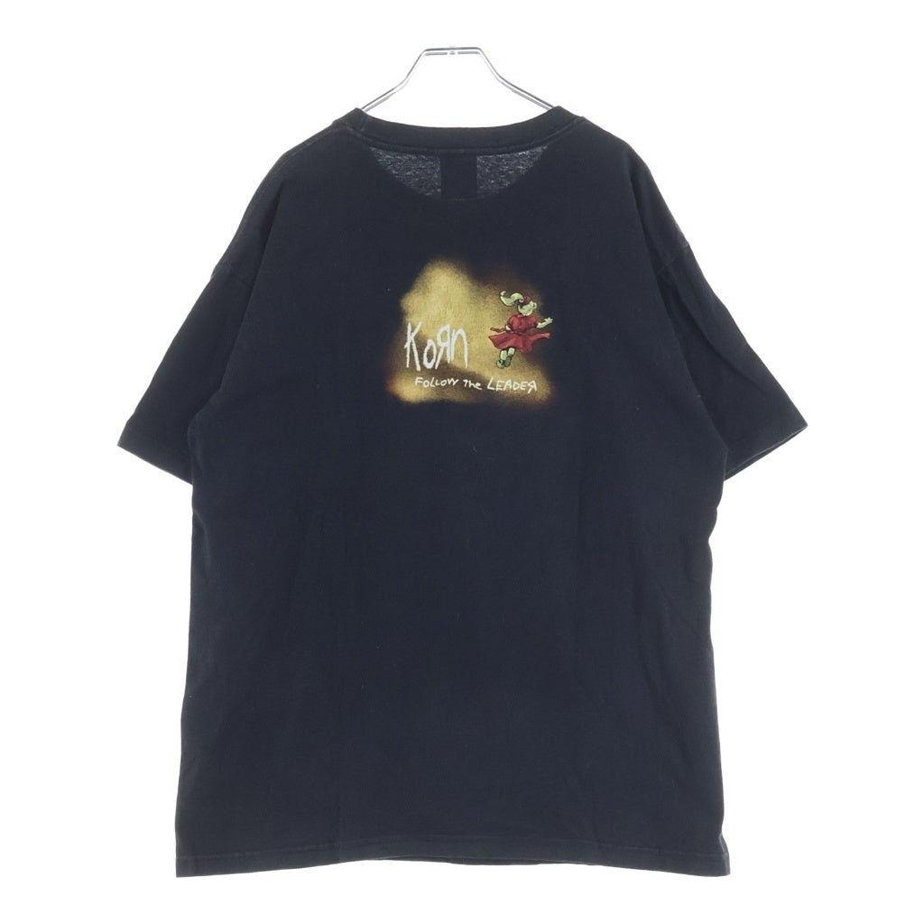 VINTAGE(ヴィンテージ) 00s KORN FOLLOW THE LEADER GIANT コーン バンド 半袖Tシャツ カットソー ブラック