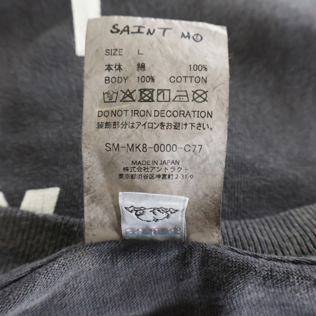 SAINT MICHAEL(セントマイケル) 26SS ATTACK ON TITAN AOT SS TEE 進撃の巨人 アニメ 半袖Tシャツ カットソー ブラック SM-MK8-0000-C77 SM-MK8-0000-C77