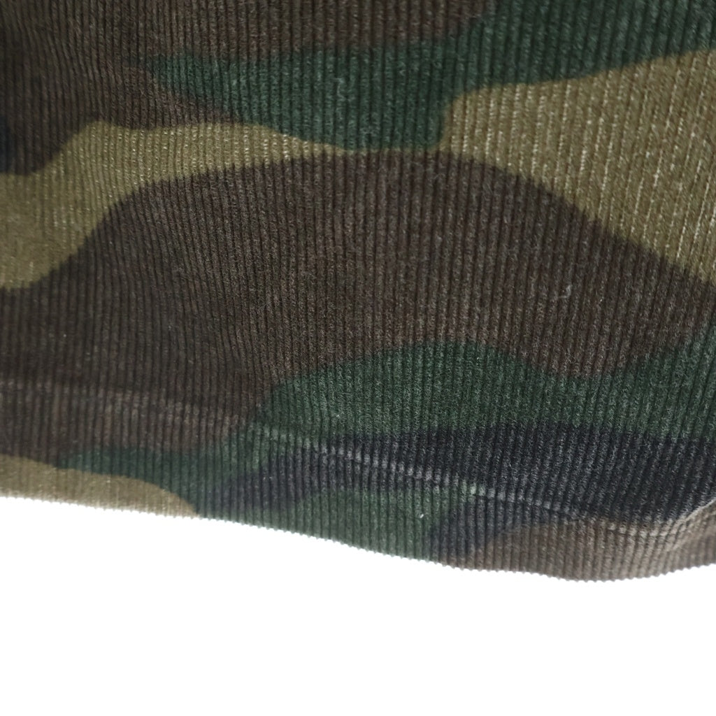 SUBCULTURE(サブカルチャー) 25SS ワッペン付き コーデュロイ ハーフ ワークパンツ 迷彩柄 グリーン/ブラウン SCPT-S2501