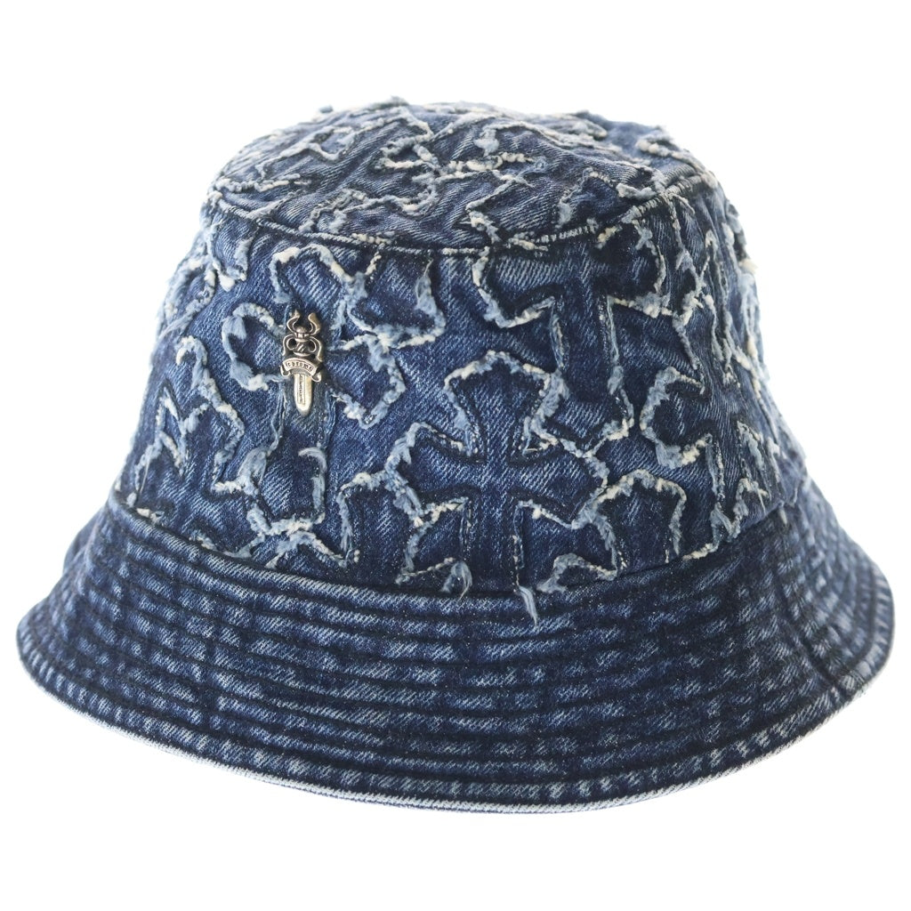CHROME HEARTS(クロムハーツ) DAGGER CROSS PATCH DENIM BUCKET HAT ダガー クロスパッチ デニムバケットハット ブルー
